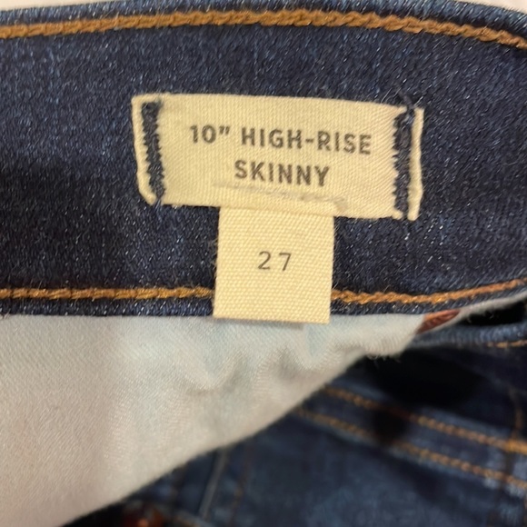 Madewell 10” high rise blue jean skinny size 27 - Picture 4 of 9